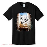 He Has Risen Jesus Christ Tomb Kids T-Shirt thumb 0