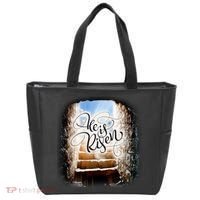 He Has Risen Jesus Christ Tomb Tote Bag thumb 0