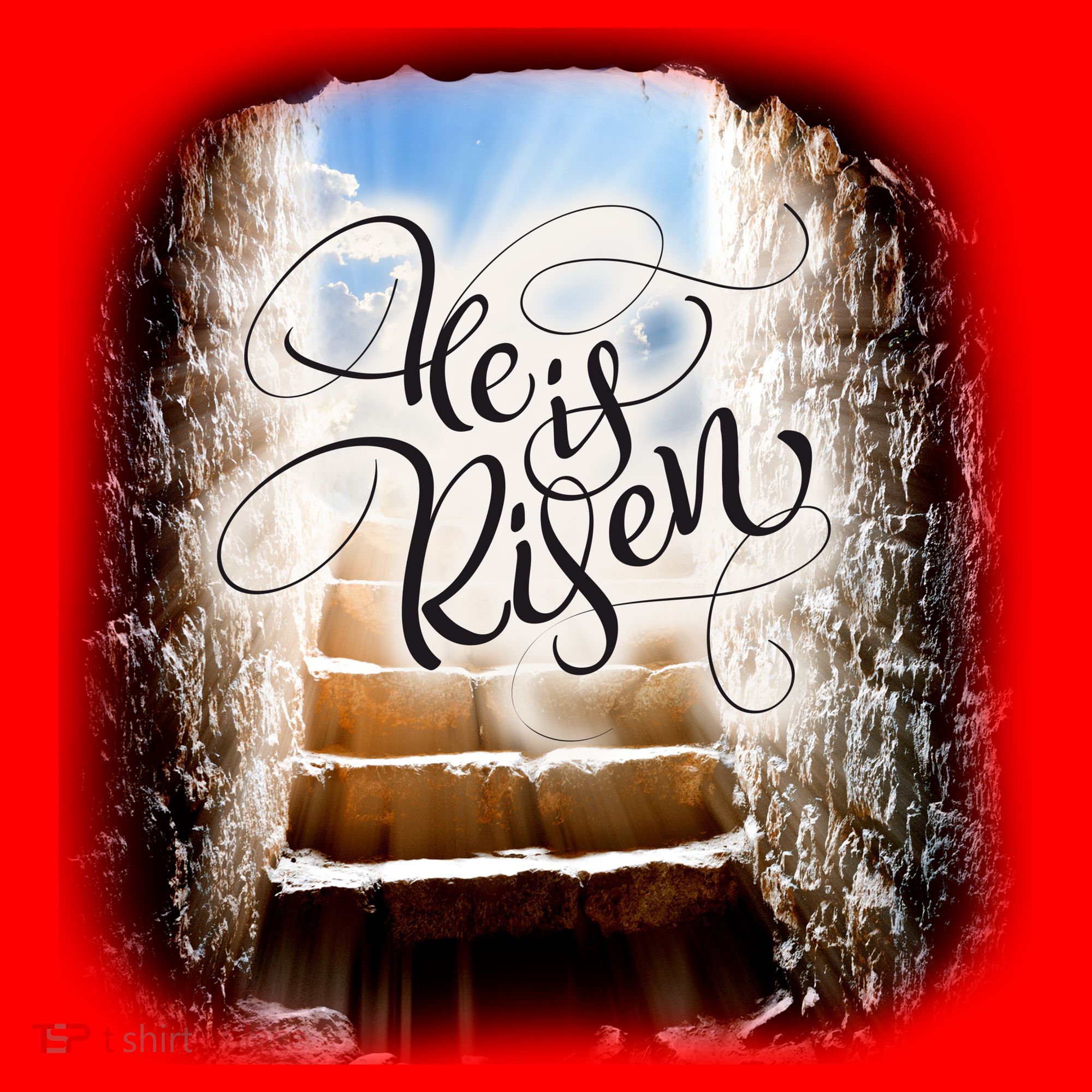 He Has Risen Jesus Christ Tomb Santa Hat