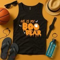 He Is My Boo Bear Tank Top thumb 4