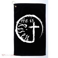 He Is Risen Golf Towel thumb 0