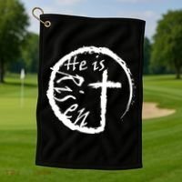 He Is Risen Golf Towel thumb 1