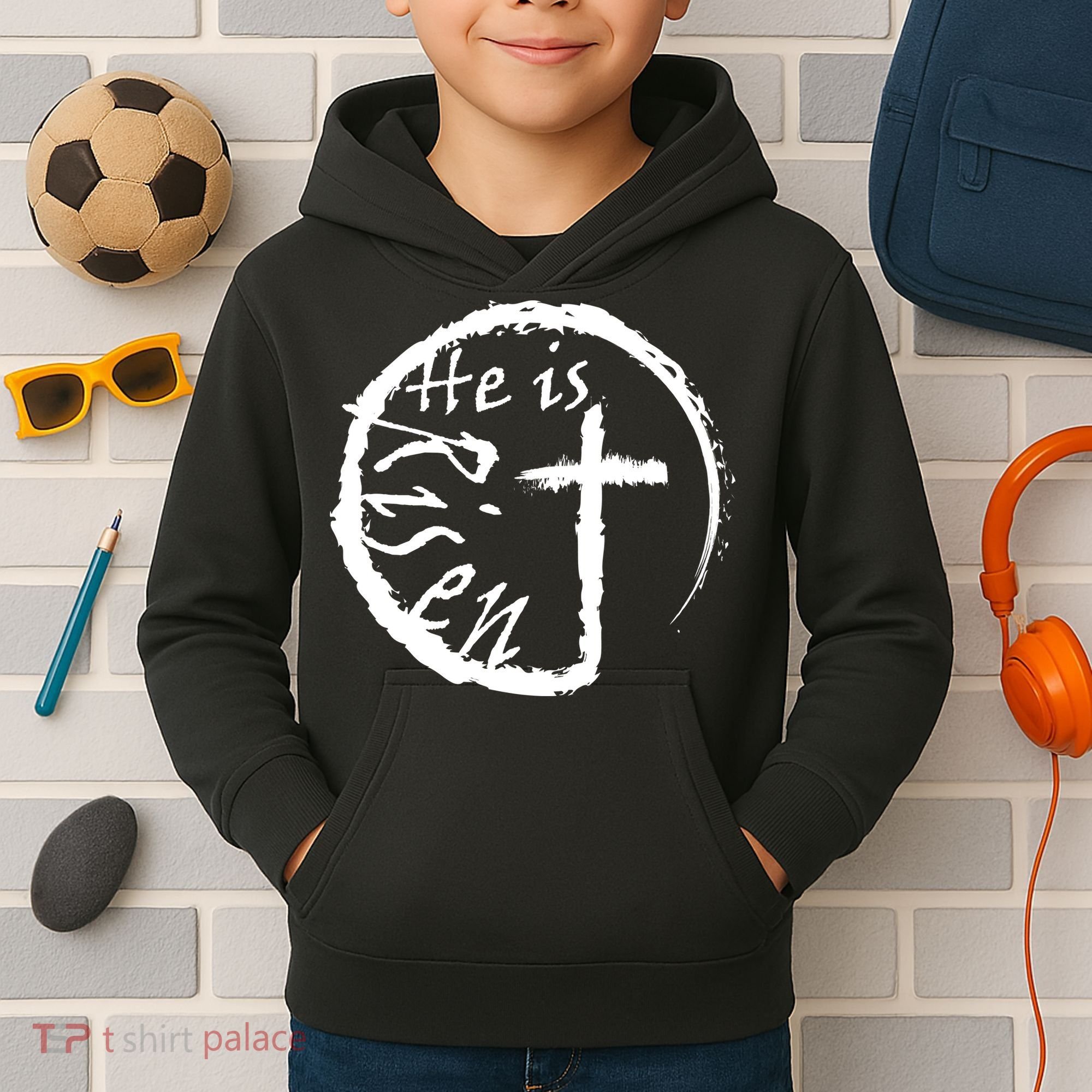 He Is Risen Kids Hoodie