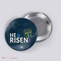 He Is Risen Colorful Cross Button thumb 0