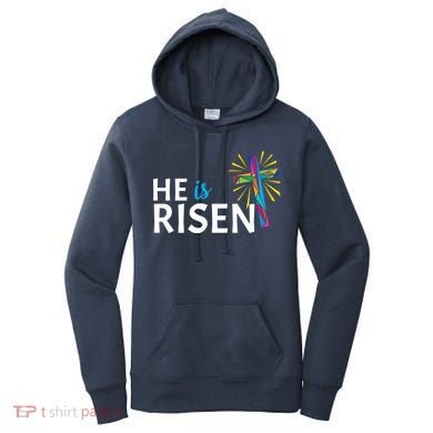 He Is Risen Colorful Cross Women's Hoodie