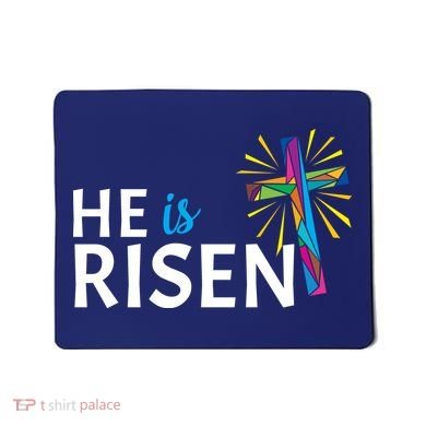 He Is Risen Colorful Cross Mousepad
