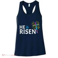 He Is Risen Colorful Cross Women's Tank Top thumb 0