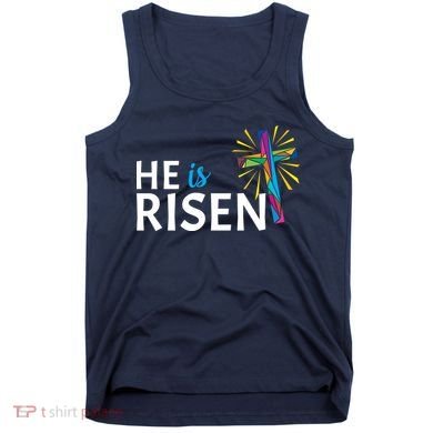 He Is Risen Colorful Cross Tank Top