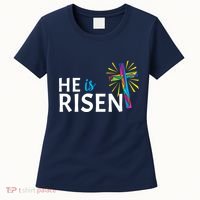 He Is Risen Colorful Cross Women's T-Shirt thumb 0