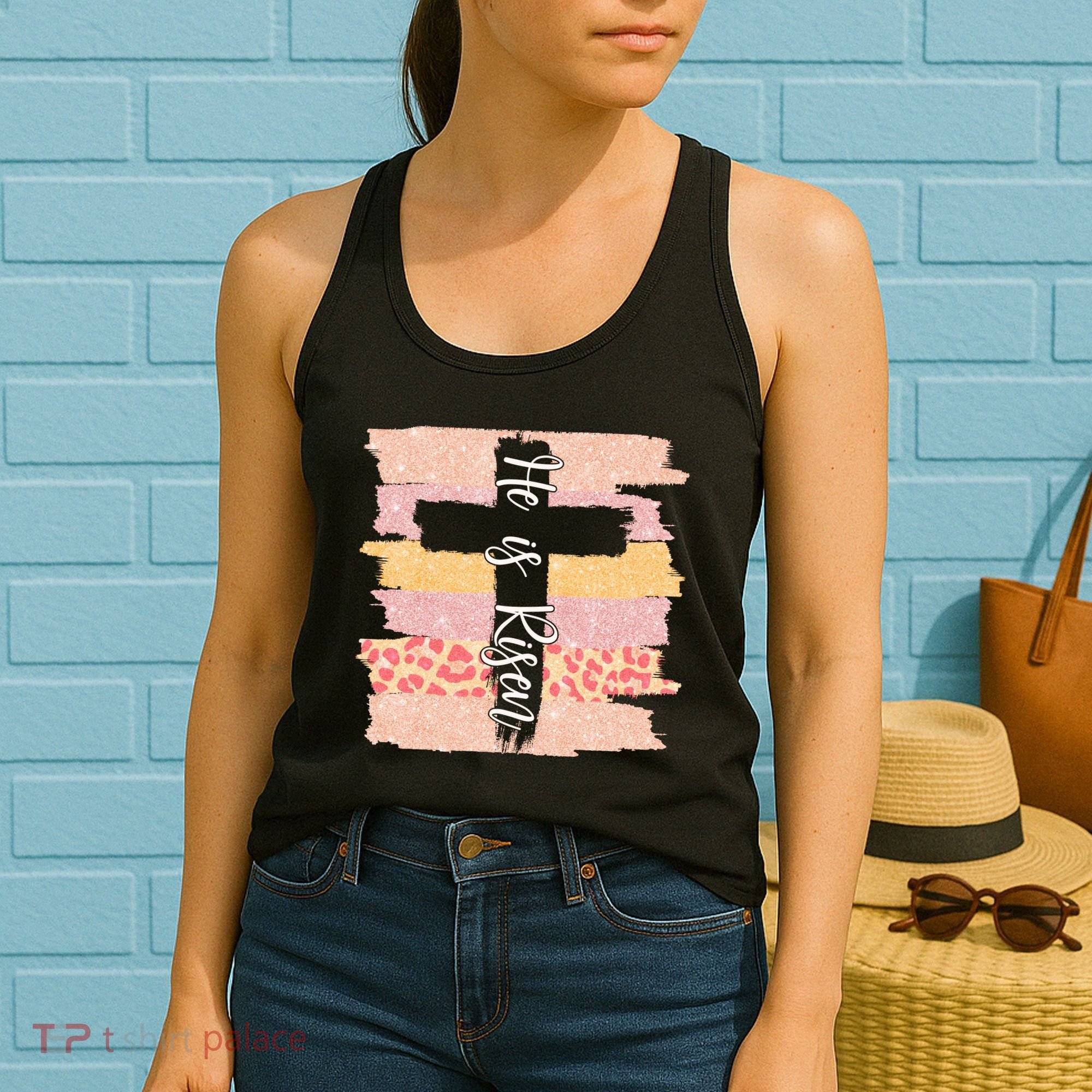 He Is Risen Easter Resurrection Jesus Women's Tank Top