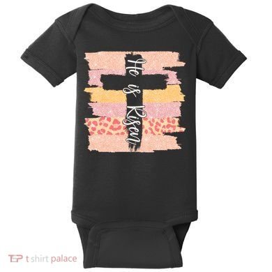 He Is Risen Easter Resurrection Jesus Baby Bodysuit