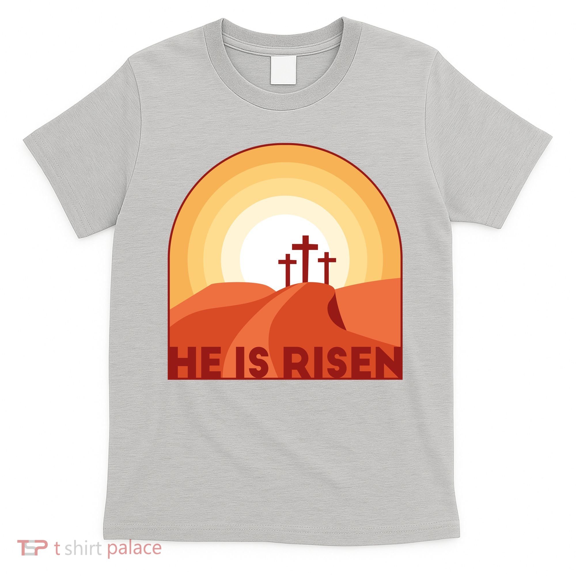 He Is Risen Sunset Jesus Christian T-Shirt