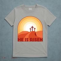 He Is Risen Sunset Jesus Christian T-Shirt thumb 5