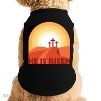He Is Risen Sunset Jesus Christian Doggie Tank thumb 0