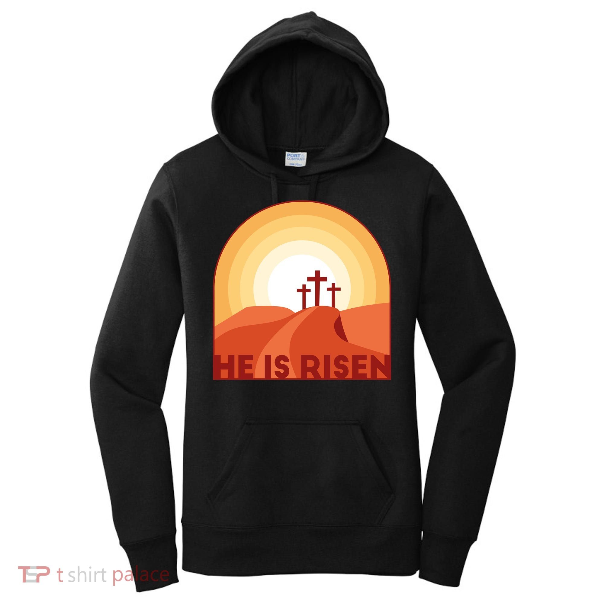 He Is Risen Sunset Jesus Christian Women's Hoodie