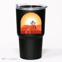 He Is Risen Sunset Jesus Christian Tumbler thumb 0
