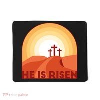 He Is Risen Sunset Jesus Christian Mousepad thumb 0