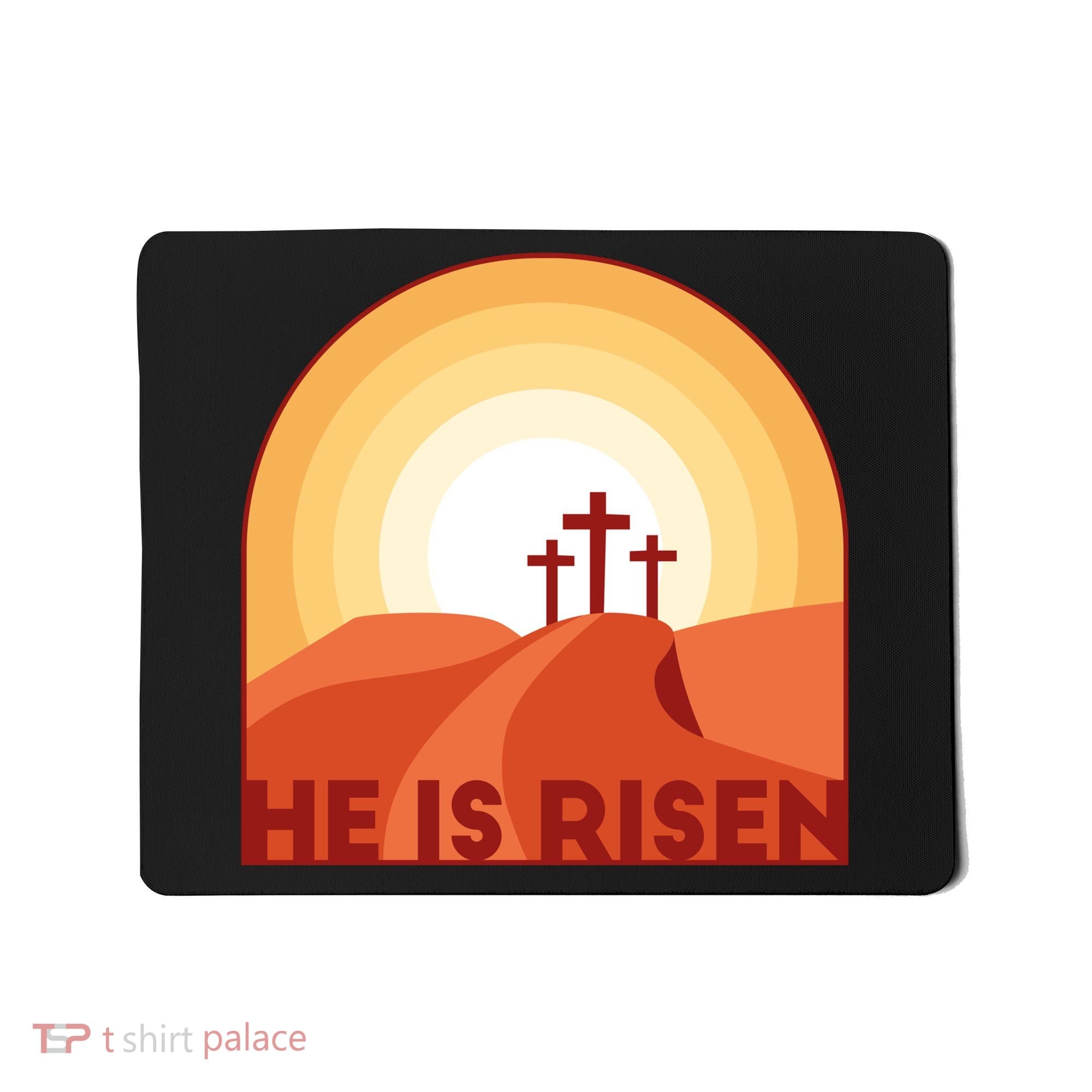 He Is Risen Sunset Jesus Christian Mousepad
