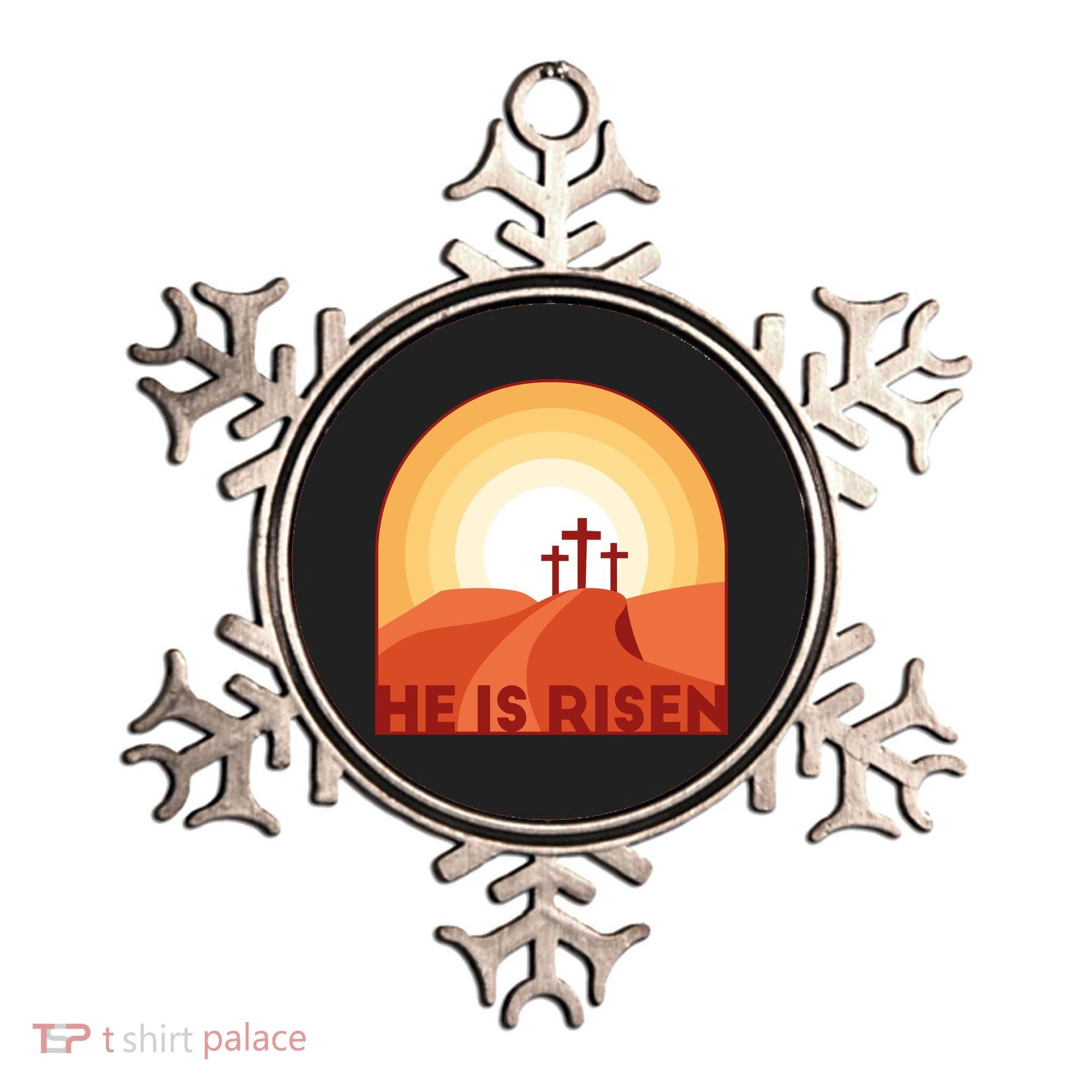 He Is Risen Sunset Jesus Christian Ornament