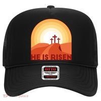 He Is Risen Sunset Jesus Christian Hat thumb 0
