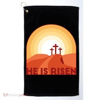He Is Risen Sunset Jesus Christian Golf Towel
