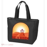He Is Risen Sunset Jesus Christian Tote Bag thumb 3