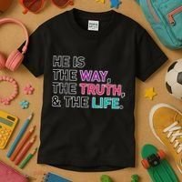 He Is The Way The Truth The Life Kids T-Shirt thumb 3