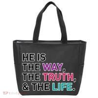 He Is The Way The Truth The Life Tote Bag thumb 0