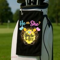 He or She? Uncle to Bee Golf Towel thumb 2