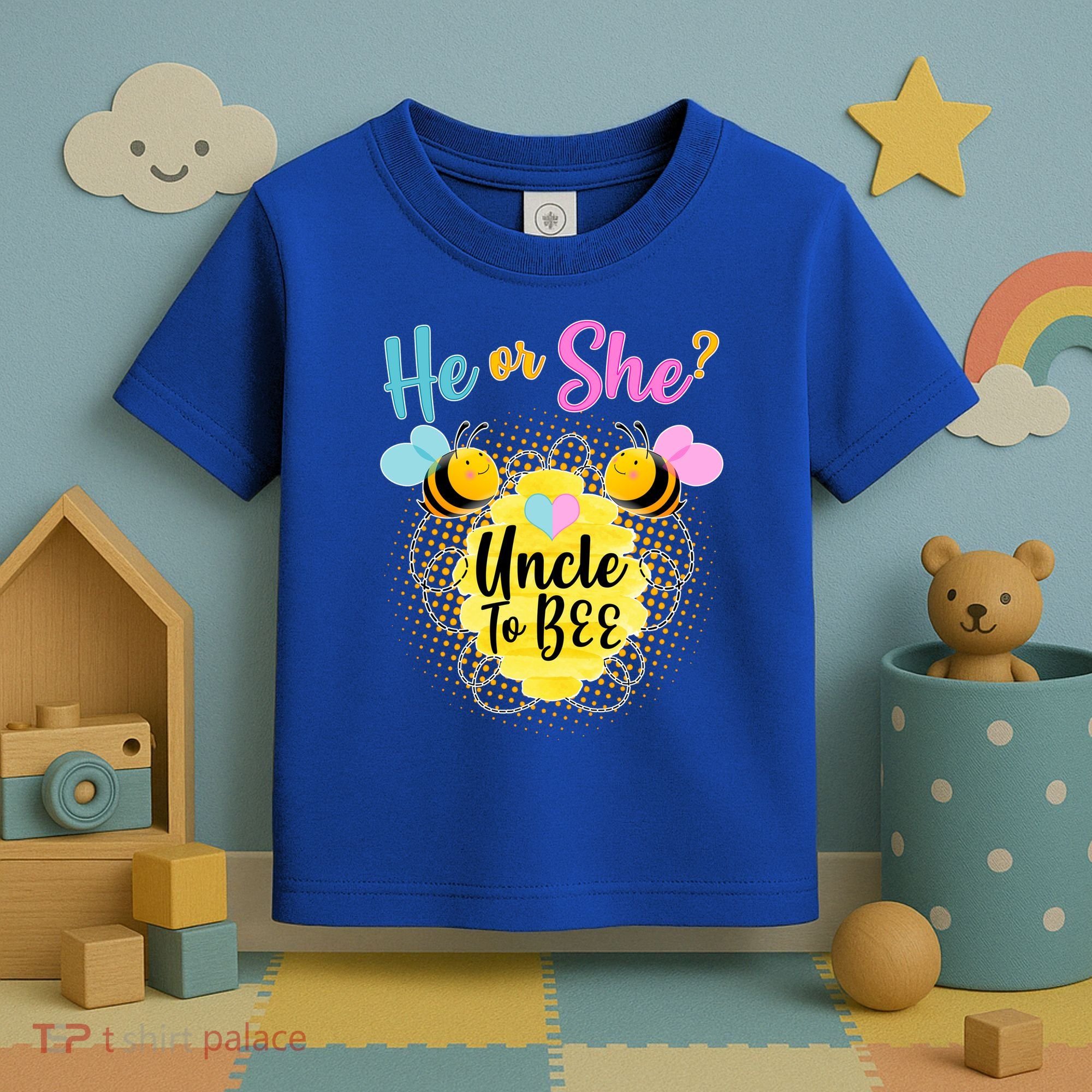 He or She? Uncle to Bee Toddler T-Shirt