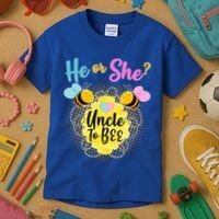 He or She? Uncle to Bee Kids T-Shirt thumb 3
