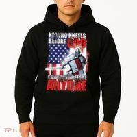 He Who Kneels Before God Can Stan Before Anyone Hoodie thumb 2