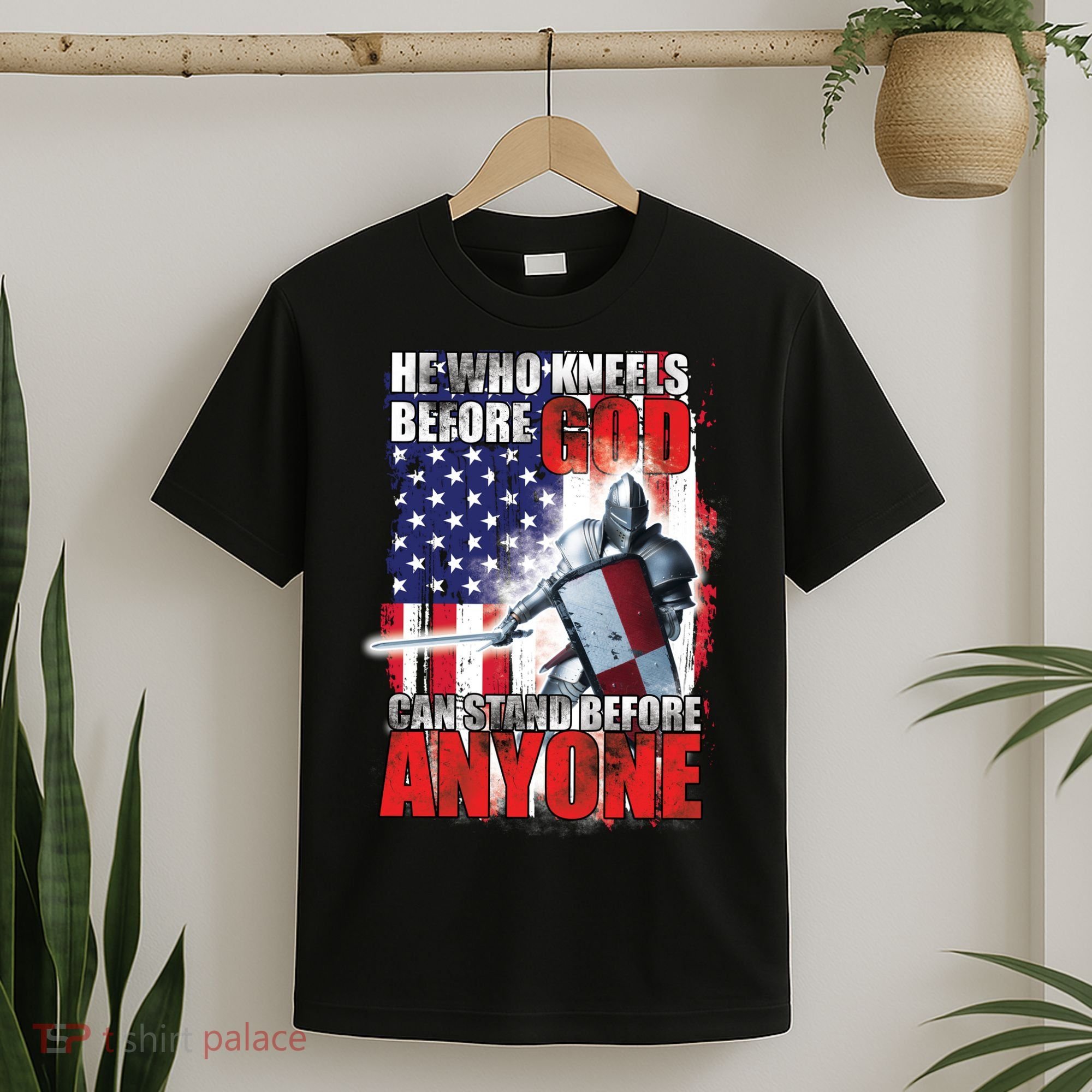 He Who Kneels Before God Can Stan Before Anyone T-Shirt