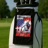 He Who Kneels Before God Can Stan Before Anyone Golf Towel thumb 2