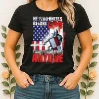 He Who Kneels Before God Can Stan Before Anyone Women's T-Shirt thumb 2