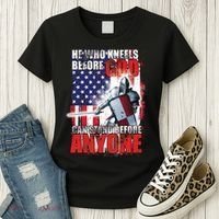 He Who Kneels Before God Can Stan Before Anyone Women's T-Shirt thumb 3