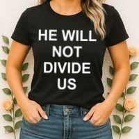 He Will Not Divide US Anti Trump Protest Women's T-Shirt thumb 2