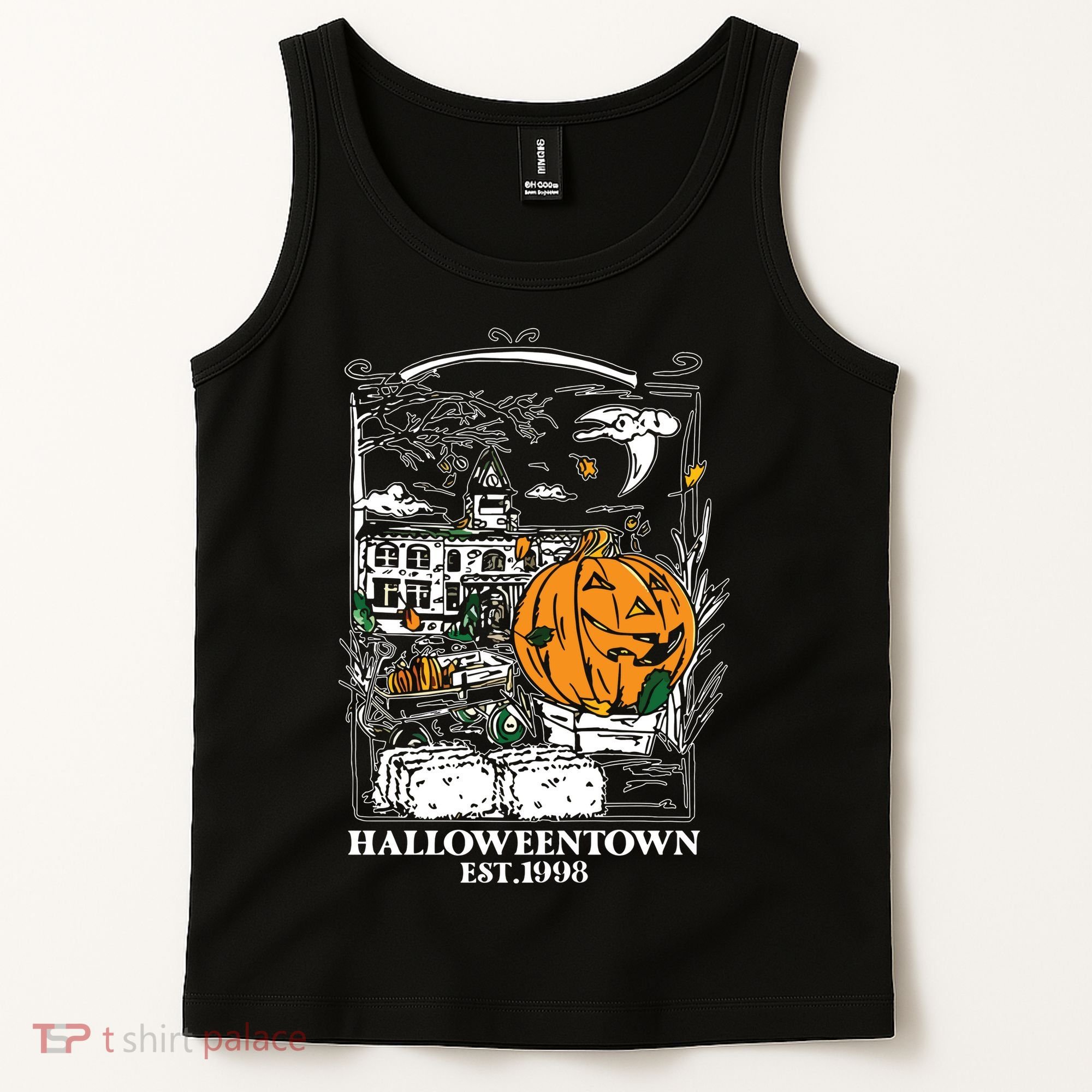 Halloween Est 1998 Funny Halloween Pumpkin Tank Top