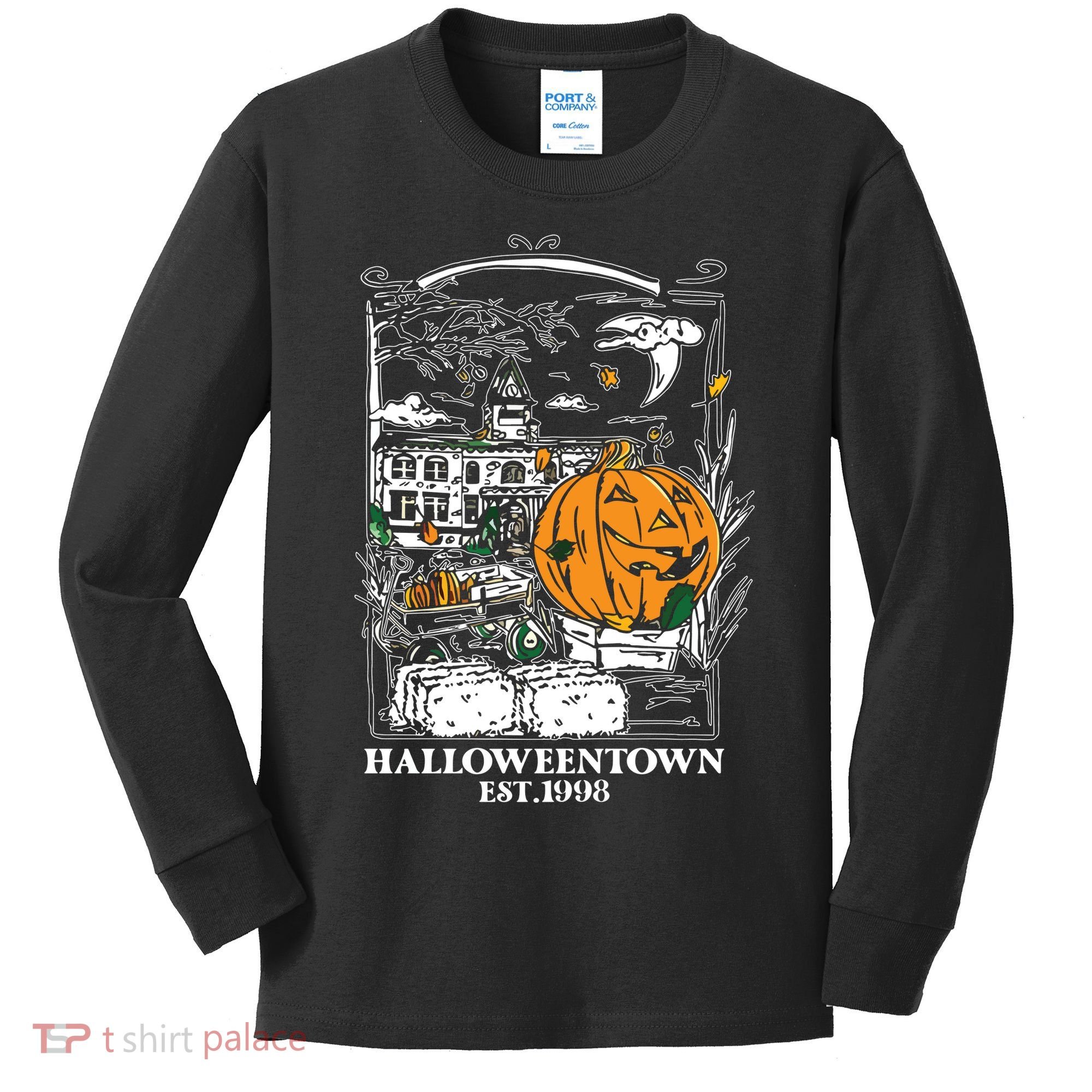 Halloween Est 1998 Funny Halloween Pumpkin Kids Long Sleeve Shirt