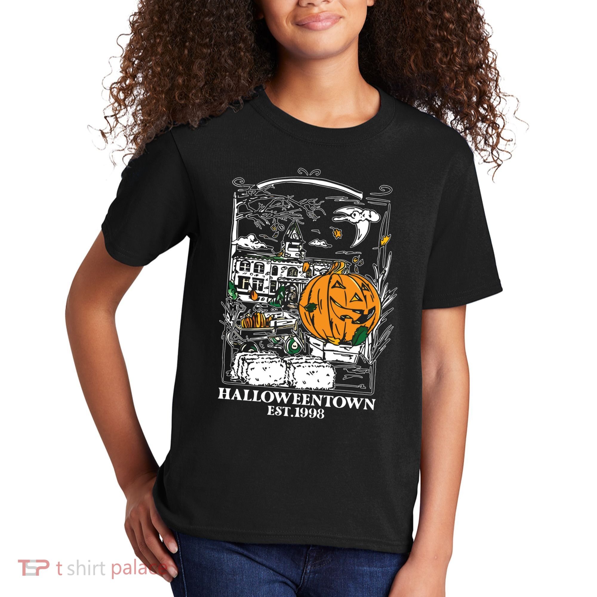 Halloween Est 1998 Funny Halloween Pumpkin Kids T-Shirt