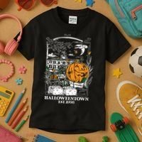 Halloween Est 1998 Funny Halloween Pumpkin Kids T-Shirt thumb 3