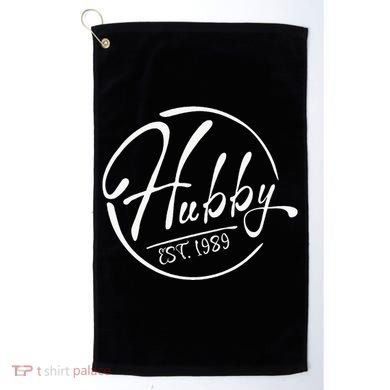 Hubby Established 1989 Wedding Anniversary Celebration Golf Towel