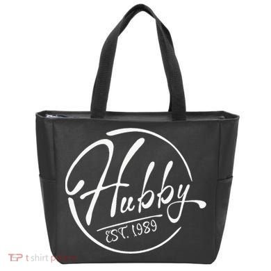 Hubby Established 1989 Wedding Anniversary Celebration Tote Bag