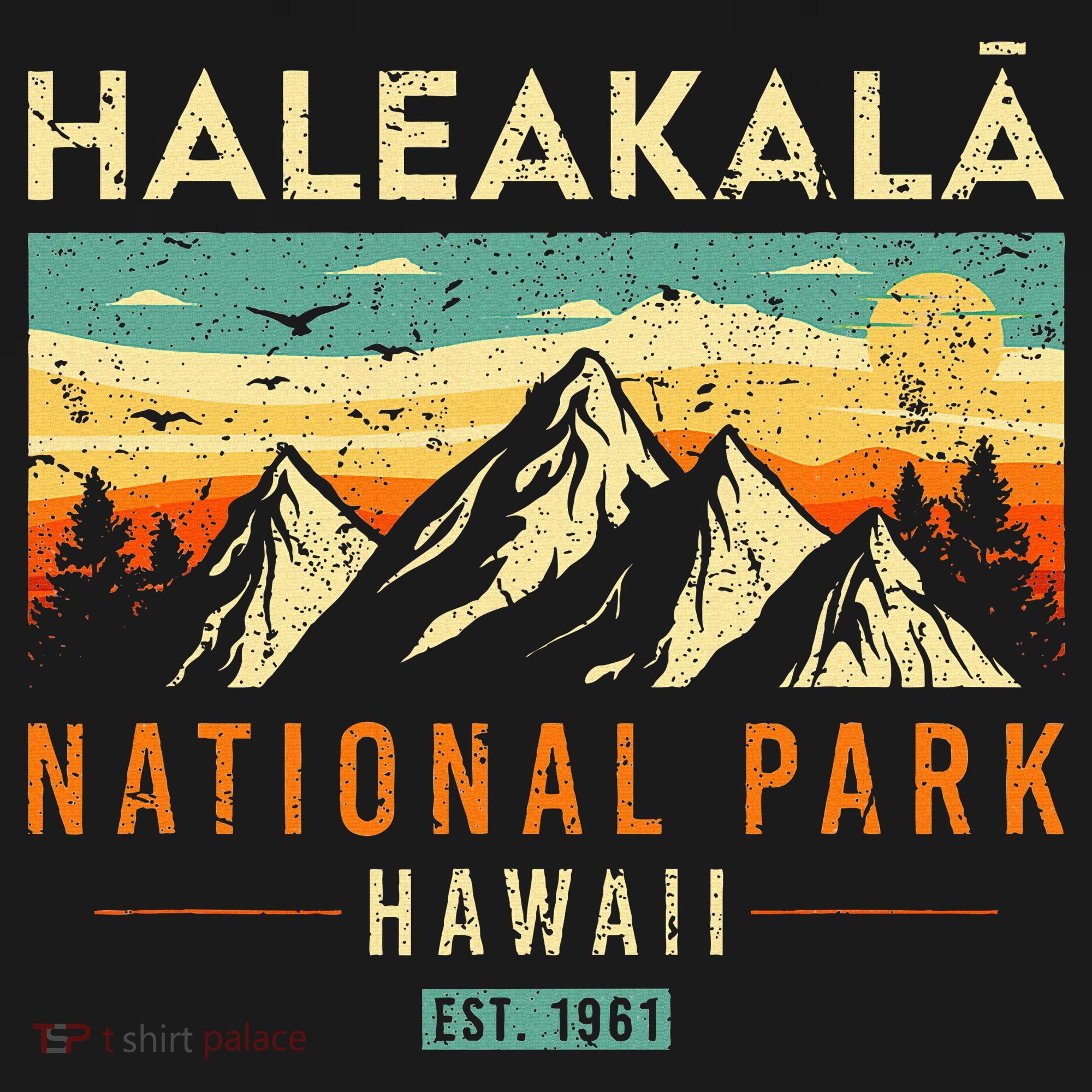 Haleakala Est 1961 Hawaii Vintage Retro National Park T-Shirt