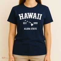 Hawaii Est 1959 Aloha State Vintage T-Shirt thumb 4