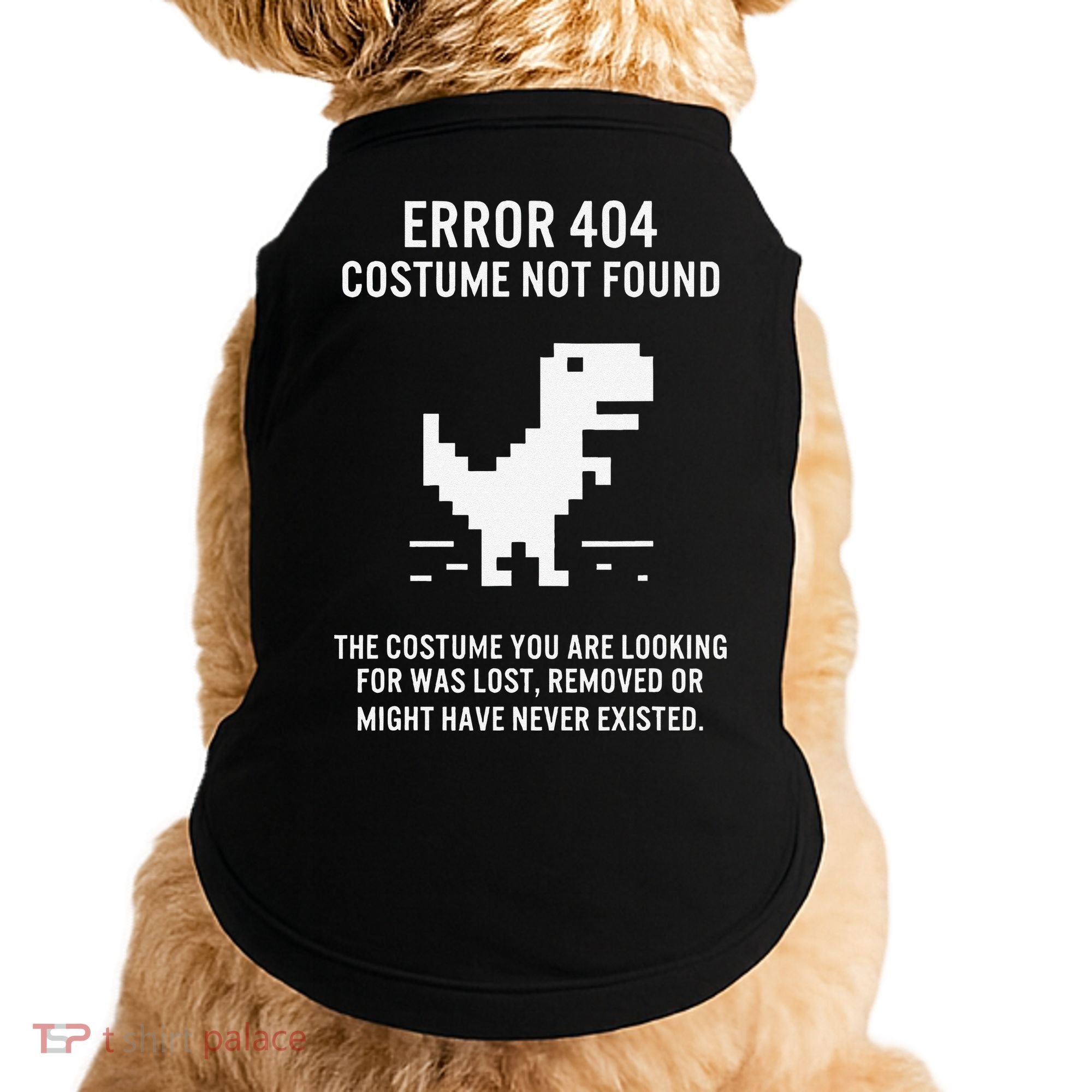 Halloween Error 404 Costume Not Found Coding Programmer Geek Doggie Tank