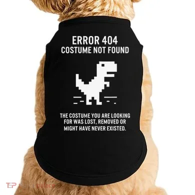 Halloween Error 404 Costume Not Found Coding Programmer Geek Doggie Tank