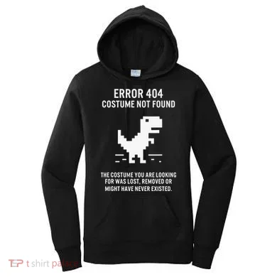 Halloween Error 404 Costume Not Found Coding Programmer Geek Women's Hoodie