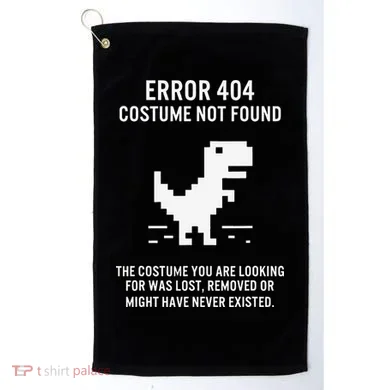Halloween Error 404 Costume Not Found Coding Programmer Geek Golf Towel
