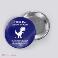 Halloween Error 404 Costume Not Found Coding Programmer Geek Button thumb 0
